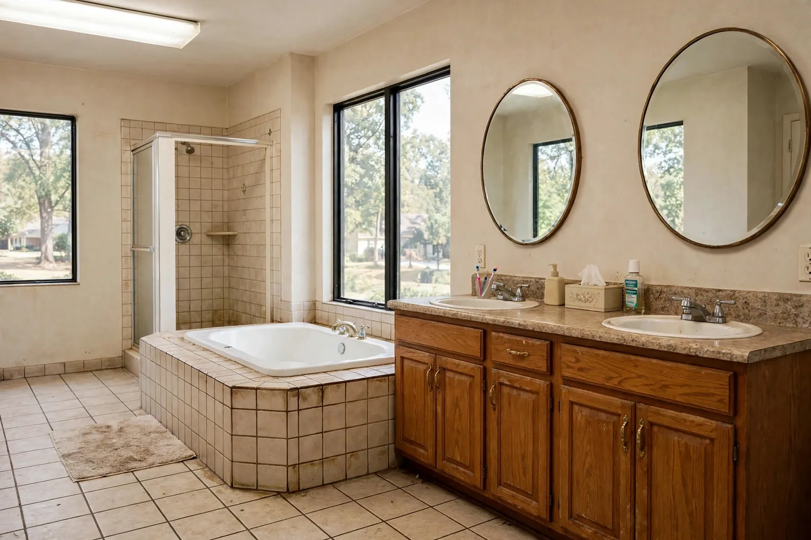 Before photo, Master Bathroom Remodel in Carrington, by Waldorf Bathroom Remodeling Company