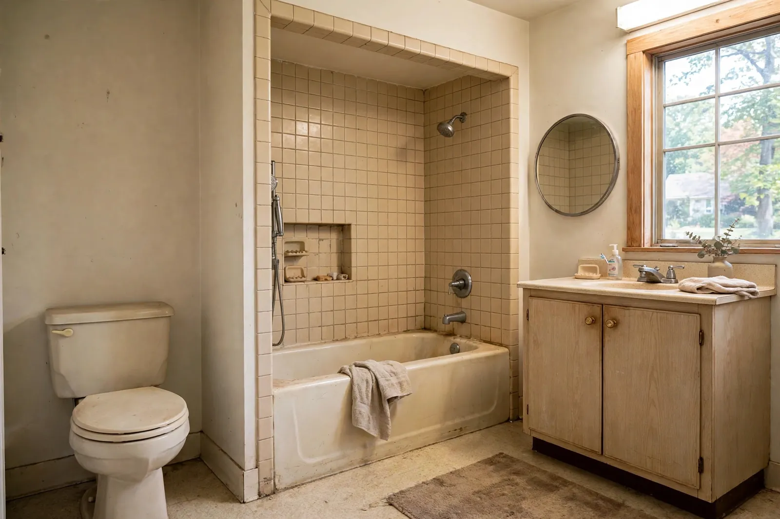 Before photo, Powder Room Refresh in Smallwood Village, by Waldorf Bathroom Remodeling Company